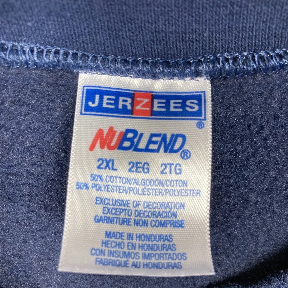 Syracuse University Sweatshirt Adult 2XL Navy Blue Pullover‎ Sweater STAINS